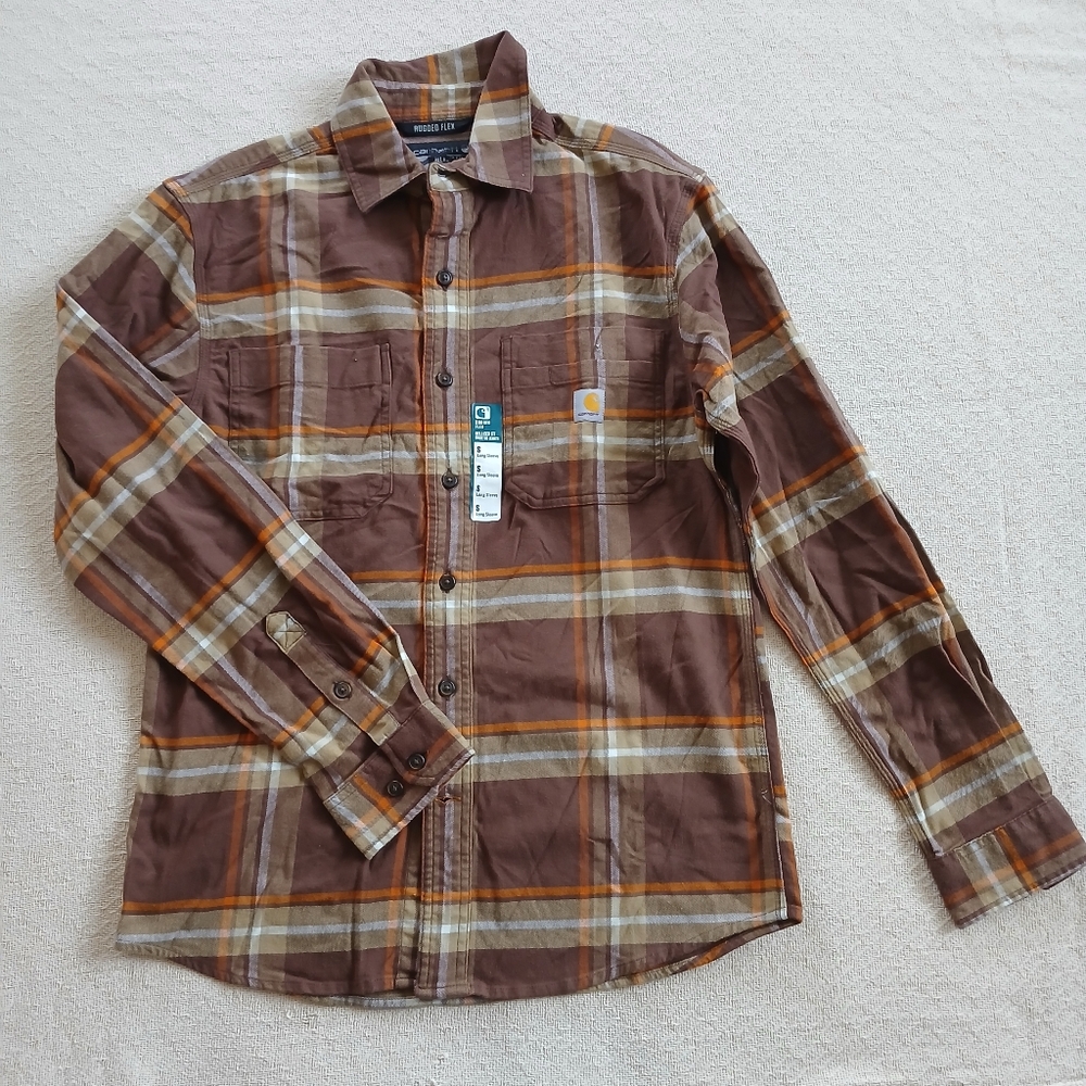 LAST CHANCE! carhartt ♡ rugged flex relaxed flannel shirt small mens small